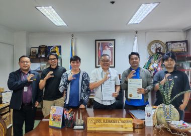CDA Chairman Allan Maronilla, Vice Chairman Sherwin Yanzy Enriquez, and Mr. Ronde D. Alicaya, Chief of Staff of Usec. Raquepo
